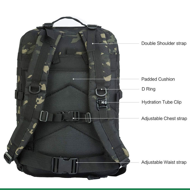 کولهپشتی تاکتیکال مول (MOLLE) طرح چریکی چندمحفظه و مقاوم
