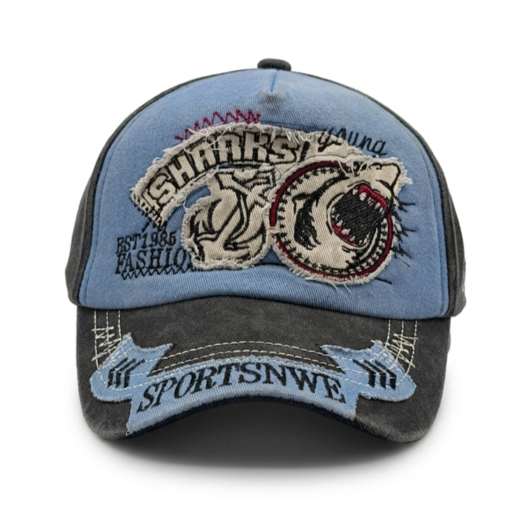 کلاه کپ کتان سنگشور طرح Sharks (وینتیج و زاپدار)
