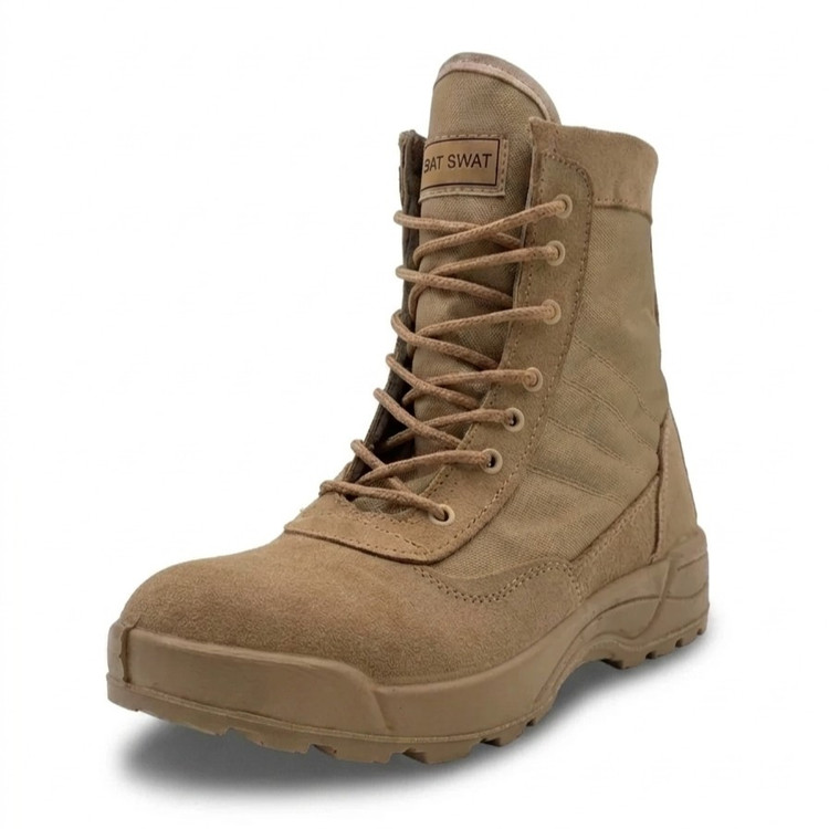 پوتین نظامی و تاکتیکال کامبت سوات (Combat Swat) رنگ خاکی – مدل زیپدار