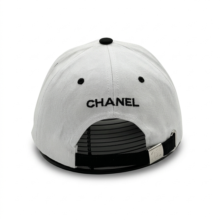کلاه کپ بیسبالی کتان طرح شنل (Chanel) دو رنگ - مدل47